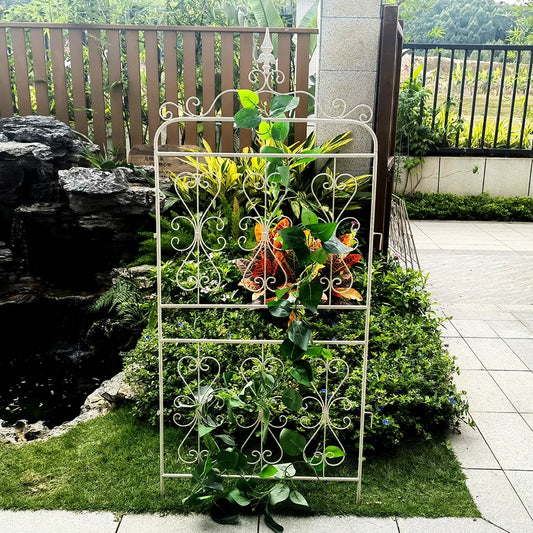 2Tier Clematis Rose Climbing Pergola Outdoor Fence Wrought Iron Plant Support Frame Outdoor Cucumber Climbing Frame