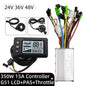 E-bike Brushless Motor Controller 24V 36V 48V 250W 350W with G51 LCD Display Kit Universal for Electric Folding Bike Scooter