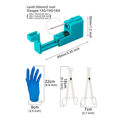 Body Piercing Tool Kit Easy to Use Body Piercing Gun Lip Nose Tongue