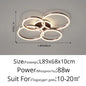 DecorBites™ LED Chandelier: Modern Living Study Bedroom Lamps, Round Rings Foyer Chandeliers Luminaire