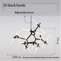 DecorBites™ LED Chandelier: Modern Gold Black Ceiling Pendant for Kitchen Dining Living Bedroom
