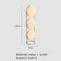 DecorBites™ LED Floor Lamp Chrome Metal Living Room Floor Light White Acrylic Ball