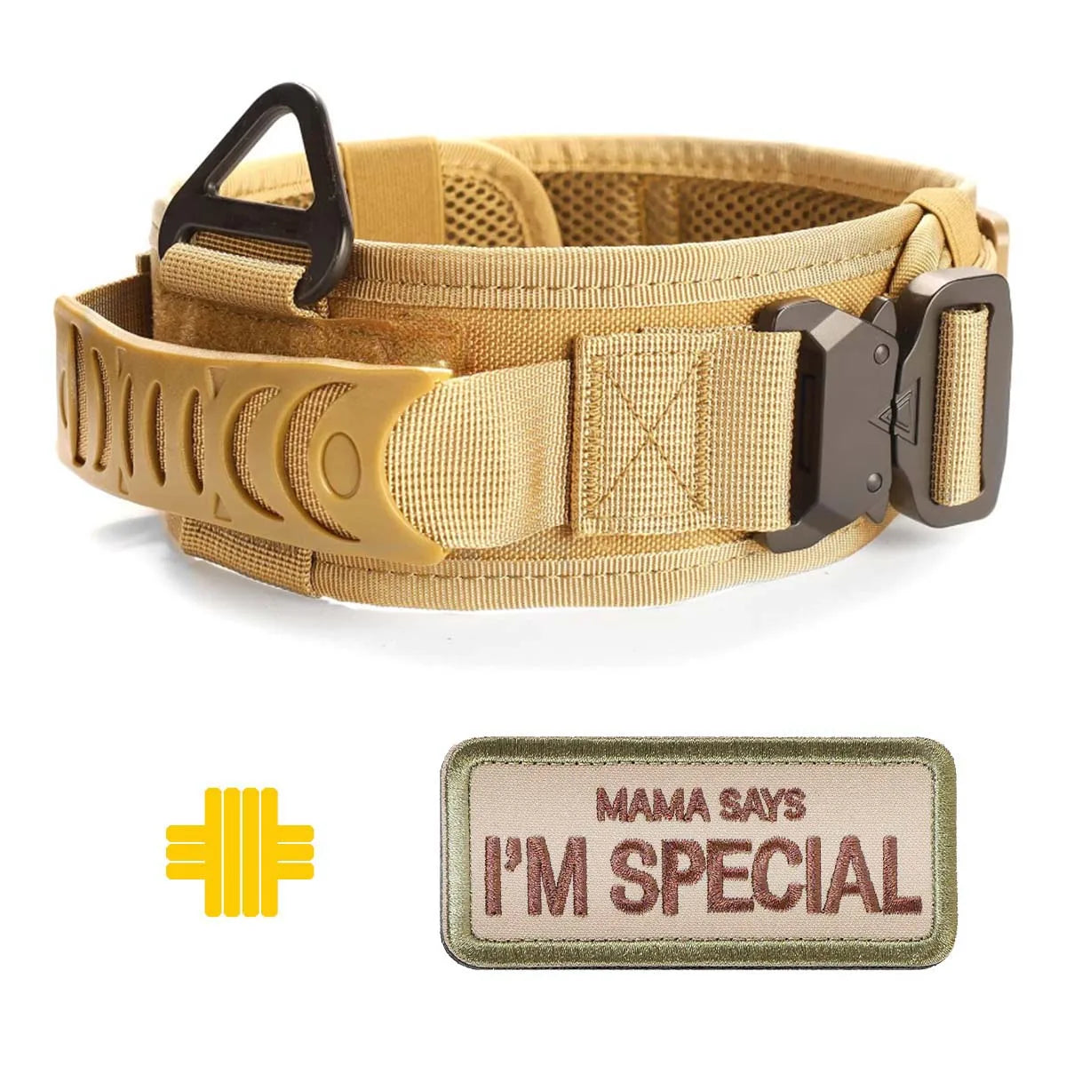 Military-Grade Tactical Dog Collar with Handle Heavy Duty Collar for Medium and Large Dogs Provides Ultimate Control