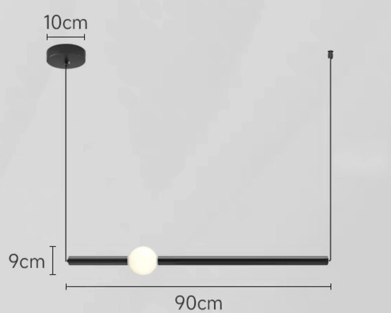 DecorBites™ Glass Rod Pendant Light - Modern Long Hanging Lamp for Living Room, Bedroom & Shop
