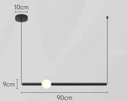 DecorBites™ Glass Rod Pendant Light - Modern Long Hanging Lamp for Living Room, Bedroom & Shop