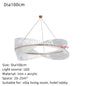 DecorBites™ Golden Round Ceiling Chandelier for Bedroom Dining Art Gallery Indoor LED Fixture