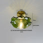 DecorBites™ Green Glass LED Ceiling Lamp for Home Living Room and Hallway Lighting