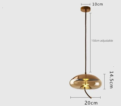 DecorBites™ Glass LED Chandeliers for Living Room Bedroom Kitchen Pendant Lamp