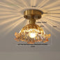 DecorBites™ Glass LED Ceiling Light for Living Room, Modern Copper Canopy, Nordic Style Fixtures