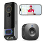 4MP 2K UHD Dual Lens Low Comsunption WIFI IP Doorbell Visual Video Door Phone Intercom Peephole Viewer Door Camera