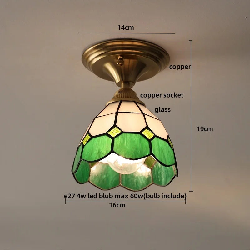 DecorBites™ Glass LED Ceiling Lamp Iron Base Nordic Modern Simple Design