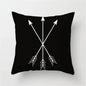 DecorBites™ Heart Stripe Pillow Cases | Black & White Polyester Cushion Covers