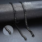 3-11mm Classic Cuban Chain Necklace for, Silver Black Gold Grey Color