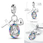 Charms Bead 925 Sterling Silver Pink Butterfly Luminous Firefly Dangle