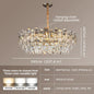 Loft Pendant Lighting Crystal Chandelier Ceiling for Dining Room Modern Led Ceiling Hanging Lamp for Living Room Villa