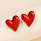 Simple Big Round Star Heart Hoop Earrings For Women Geometric Plastic Exaggerated Earring Hyperbole Trendy Ring Earrings Jewelry
