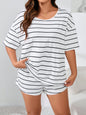 Summer Womens Sleepwear Set T Shirt Shorts Oversized Comfortable Home Outfit