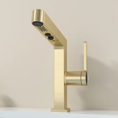 DecorBites™ LED Basin Faucet Rose Gold Pull Out Water Mixer Sink Tap