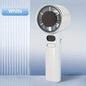 Mini Handheld Fan Mute Handheld Fan 4 Speeds Adjustment Air Calculating Fan With Power Display Portable Handheld Fan