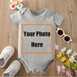 Custom Pictures Cute Cotton Onesie 0-12 Months Triangle Romper Design DIY Personalized Photos Newborn Clothes Jumpsuit