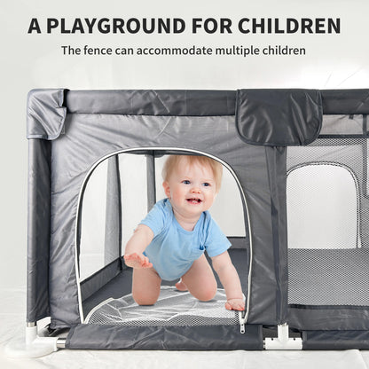 48"x48" Baby Playpen - Large Open-Floor Activity Center with Learning