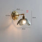 DecorBites™ Green Glass LED Wall Lamp with Copper Base for Bedroom Living Room