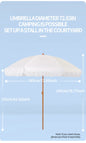 Large Camping  Seaside Resort Beach Umbrella Courtyard Tassel Sun Umbrella Pool Sun Protection Terrace