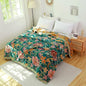 DecorBites™ Japanese Cotton Gauze Flower Blanket: Soft and Breathable Summer Throw