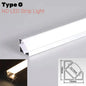 DecorBites™ LED Aluminum Profile Recessed Waist Line Channel for Backlighting Corners