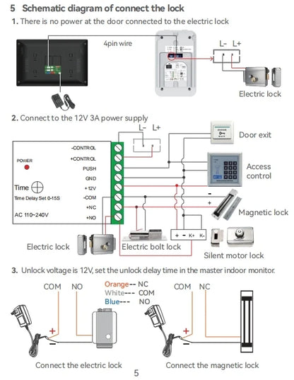 Tuya App  Wifi Video Intercom Kits Visual Doorbell System 1080P Entry Doorphone Door Camera for Home Villa Apartment