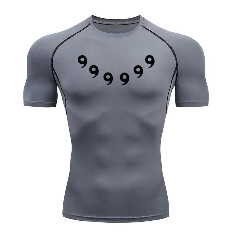 Anime Compression Set Running Sport Fitness Suit for Men Quick Dry