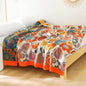 DecorBites™ Japanese Cotton Gauze Flower Blanket: Soft and Breathable Summer Throw