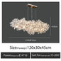 DecorBites™ Glass Led Chandelier: Modern Luxury Designer Pendant Lights for Living Room, Bedroom, Study