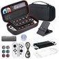 Nintend Switch pouch Kit For NS Switch with Protective Case Cover for Console & J-Con, Screen Protector, Adjustable Stand