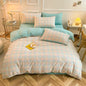 DecorBites™ Japanese Grid Print Bedding Set for All Seasons, Queen/King Size Quilt Cover