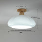 DecorBites™ Glass LED Ceiling Lamp Copper Walnut Modern Living Room Lighting Fixtures