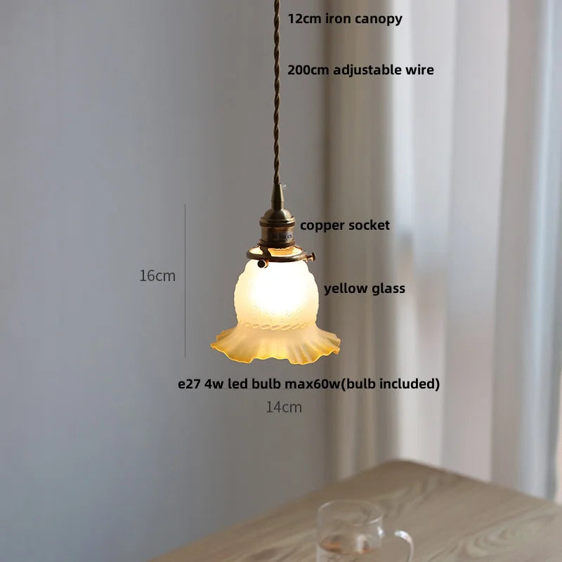 DecorBites™ Glass LED Pendant Lamp | Adjustable Nordic Hanging Light