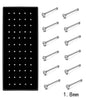 40/60pc Stainless Steel Straight L Nose Stud for Women Nose Ring Set