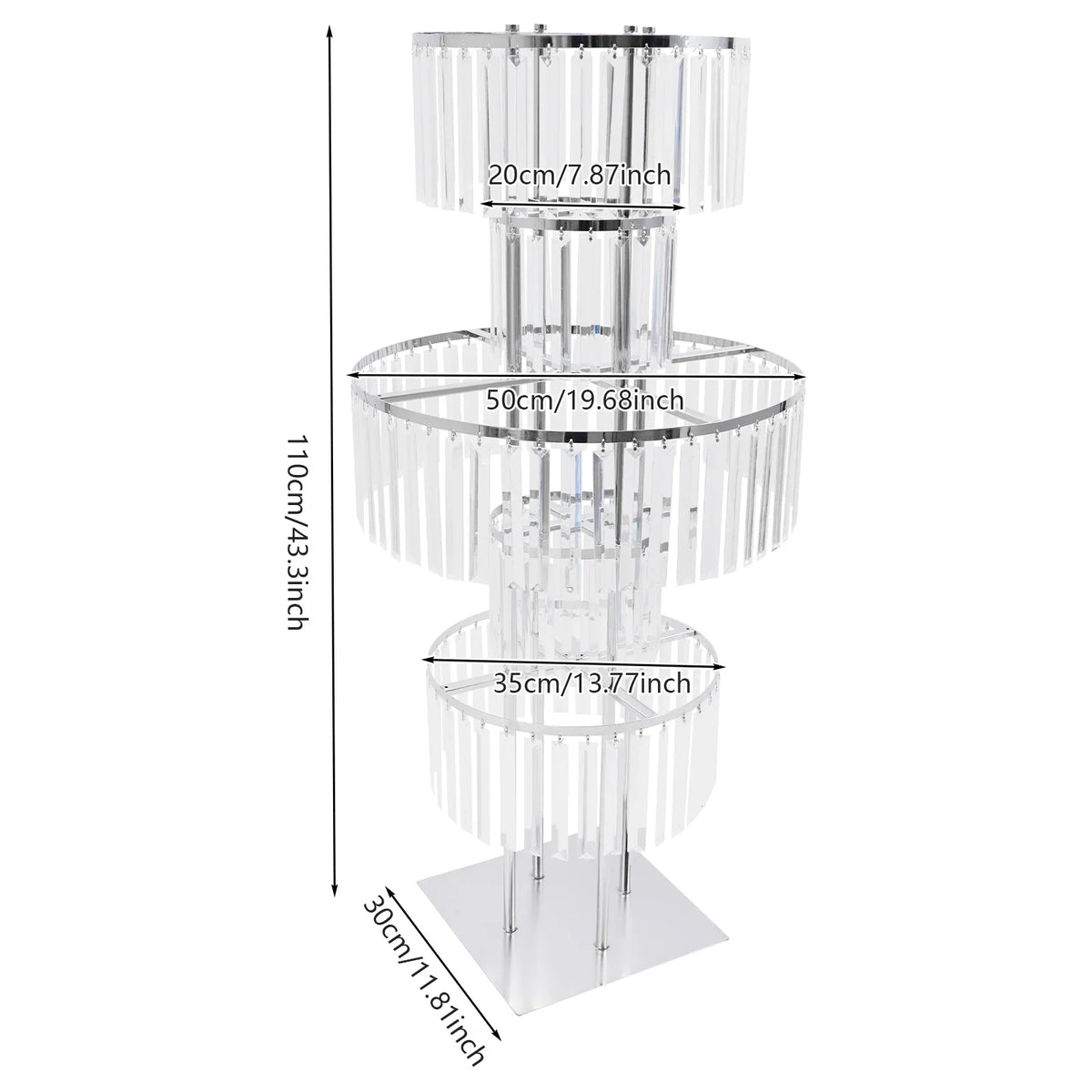 5 Tiers Gold/silver Wedding Centerpieces Flower Stand Vase Centerpiece