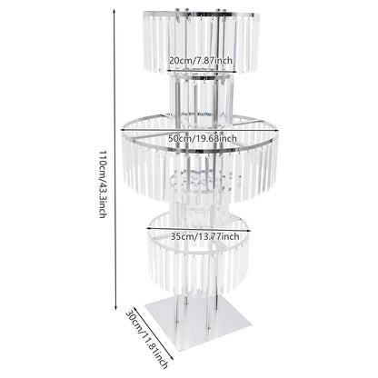 5 Tiers Gold/silver Wedding Centerpieces Flower Stand Vase Centerpiece