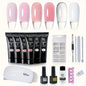 22pcs Poly Nails Gel 0.51oz Clear Poly Gel Builder Natural Looking And Long-Lasting, Trendy Nail Art Design Salon Professional