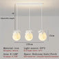 DecorBites™ Kids Room LED Chandeliers White Bear Bunny Pendant Light Glass Bedside Lamp