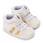 Baby Learning Walk Shoes, Striped PU Sports Shoes for Infants 0-18m