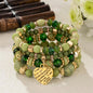 4pcs Boho Crystal Beads Chain Bracelet Set for Women Vintage Heart