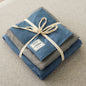 DecorBites™ Japanese Grid Print Bed Set in Washed Cotton for Summer Comfort