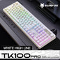 TK100 Wireless Bluetooth Wired Triple-Mode Mechanical Feel Keyboard with High-Definition Display, Rotary Knob and RGB Lighting