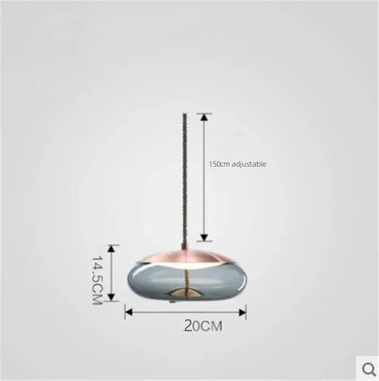 DecorBites™ Glass LED Chandeliers for Living Room Bedroom Kitchen Pendant Lamp