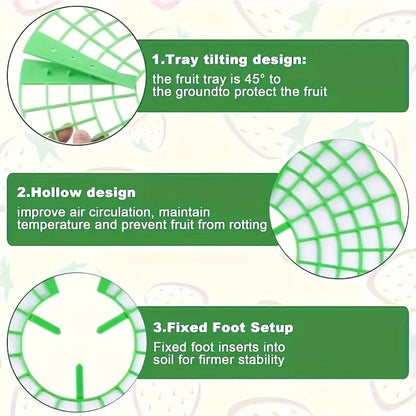 10pcs Green Strawberry Planting Racks, Watermelon Support Frames, 3-Legged Plant Protector, Easy Assembly plant accessories