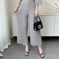 Spring New Women Handmade Pleated Pants Set Comfortable Casual Seven