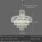 DecorBites™ Large Crystal Chandelier Chrome Hanging Lamp for Dining Room Decor